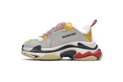 B Triple S Black Yellow Pink 490672 W09O5 9035