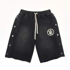 1:1 quality Hellstar Side button logo shorts with NFC tag