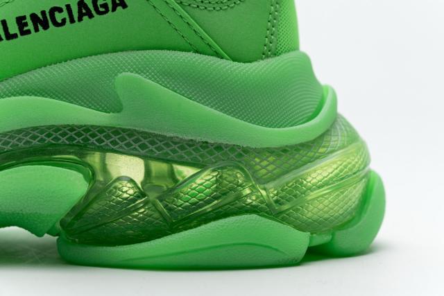 B Triple S Neon Green Clear Sole 544351 W09OL 3801