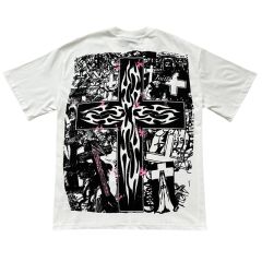 Hellstar Savior Letter Cross Print Tee