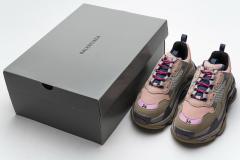 B Triple S Grey Pink 490672 W09O5 1036