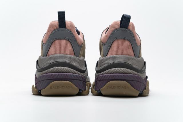 B Triple S Grey Pink 490672 W09O5 1036