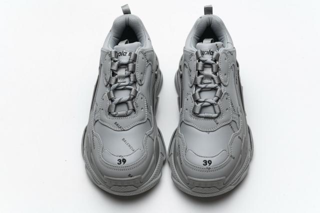 B Triple S Allover Logo Gray 536737 W2FA1 1210