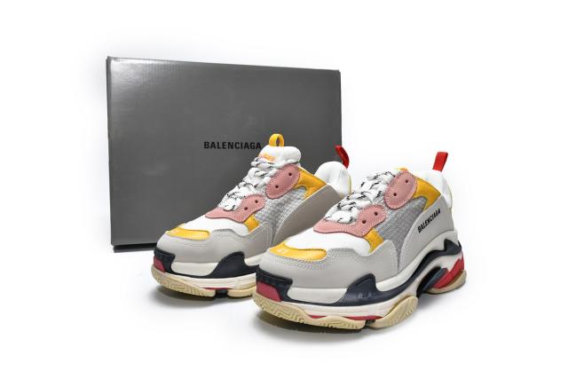 B Triple S Black Yellow Pink 490672 W09O5 9035