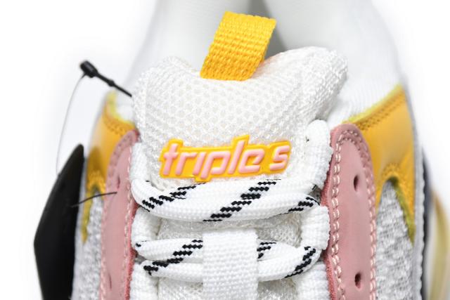 B Triple S Black Yellow Pink 490672 W09O5 9035