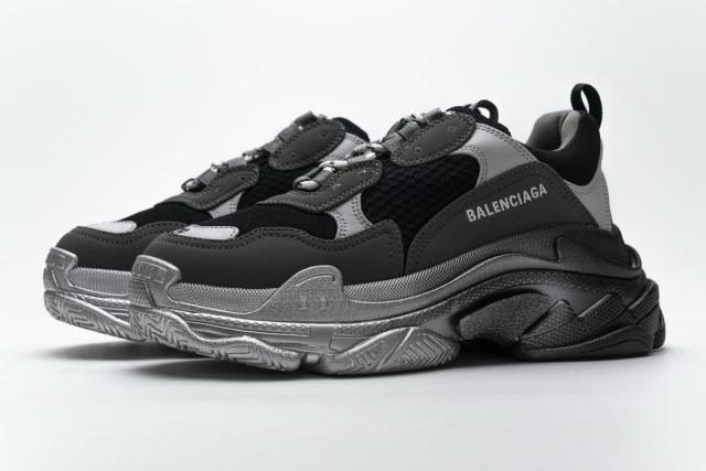 B Triple S Black Grey Silver 483546 W06F1 0841