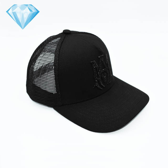 Amir* Hot Drill Embroidery Logo Mesh Cap 4 colors