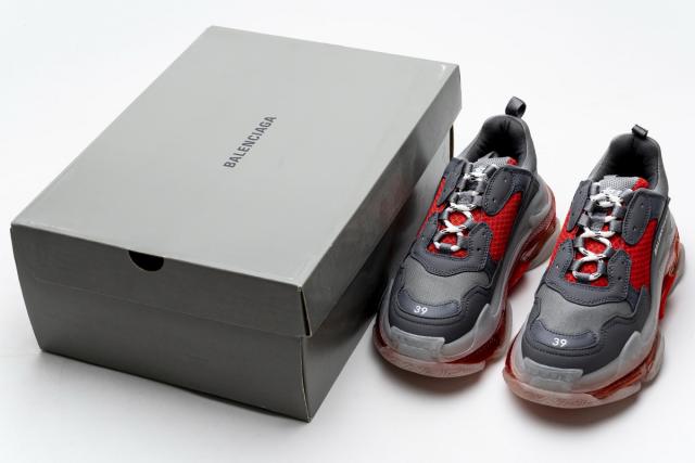 B Triple S Grey Red 544351 W09O1 2262