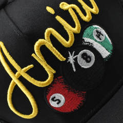 Amir* Billiard Letter Embroidered Mesh trucker Cap