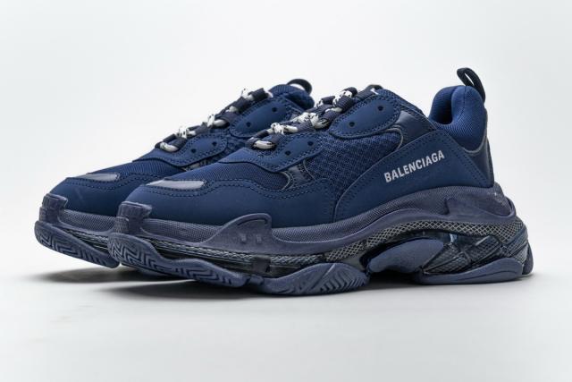 B Triple S Clear Sole Navy 541624 W09O1 4107