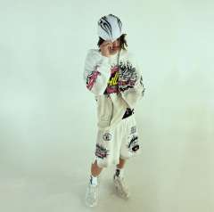1:1 quality Hellstar Noise Portrait Print Shorts with NFC tag