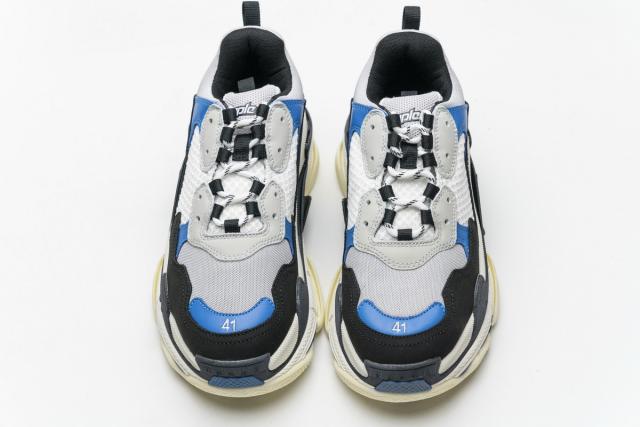 B Triple S Black Grey Blue 541624 W06E2 7080