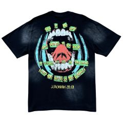 Worship Letter Teeth Tongue Print Washed Version Tee