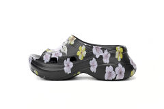 B x Crocs Pool Slide Sandals Grey Flower 677389W1S8G6556