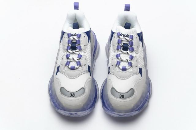 B Triple S White Purple 544351 W09E1 1322