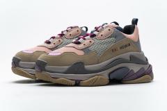 B Triple S Grey Pink 490672 W09O5 1036