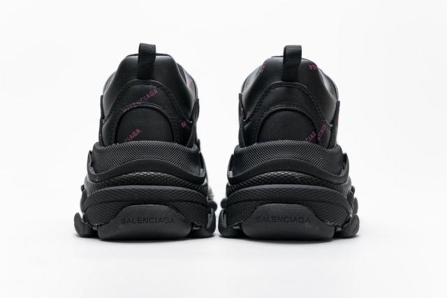 B Triple S Letter Black Pink 524039 W2FA1 7635