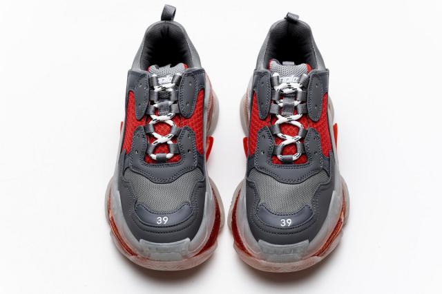 B Triple S Grey Red 544351 W09O1 2262