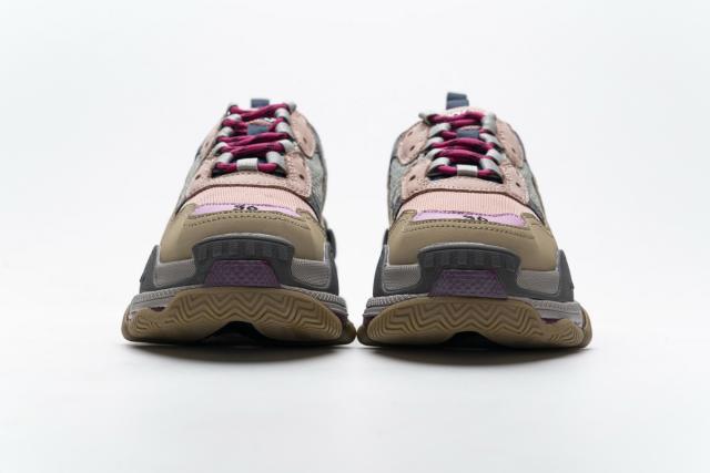 B Triple S Grey Pink 490672 W09O5 1036