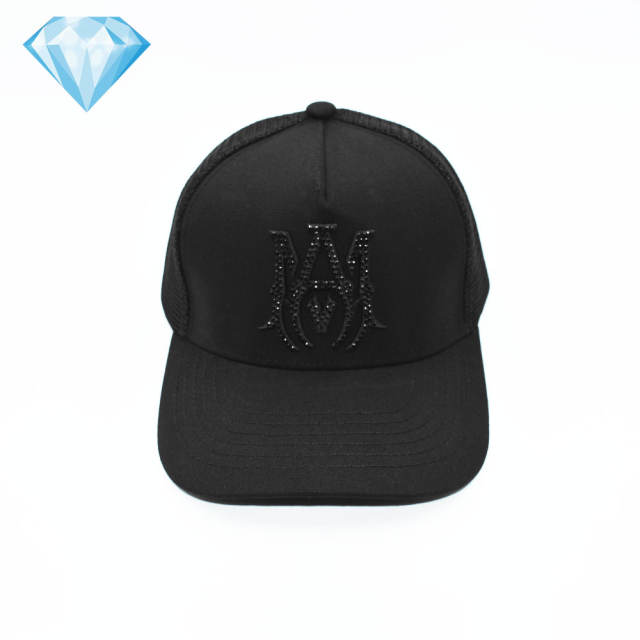 Amir* Hot Drill Embroidery Logo Mesh Cap 4 colors