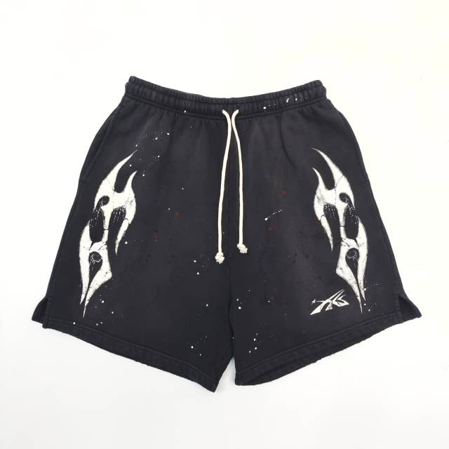 1:1 quality Hellstar Splash Ink Print Shorts with NFC tag