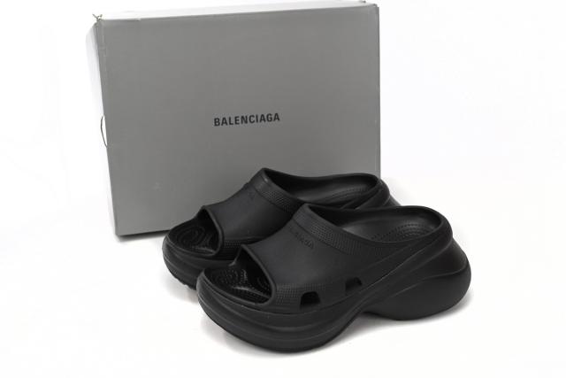 B x Crocs Pool Slide Sandals Black 677386W1S8E1000