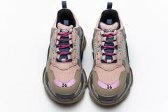 B Triple S Grey Pink 490672 W09O5 1036