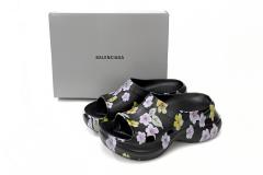 B x Crocs Pool Slide Sandals Grey Flower 677389W1S8G6556