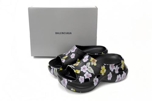 B x Crocs Pool Slide Sandals Grey Flower 677389W1S8G6556