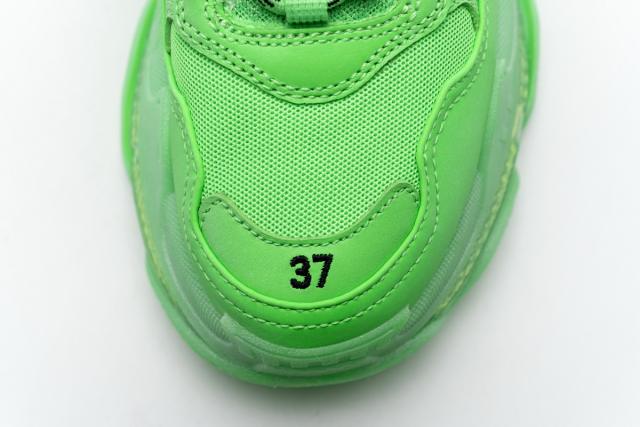 B Triple S Neon Green Clear Sole 544351 W09OL 3801