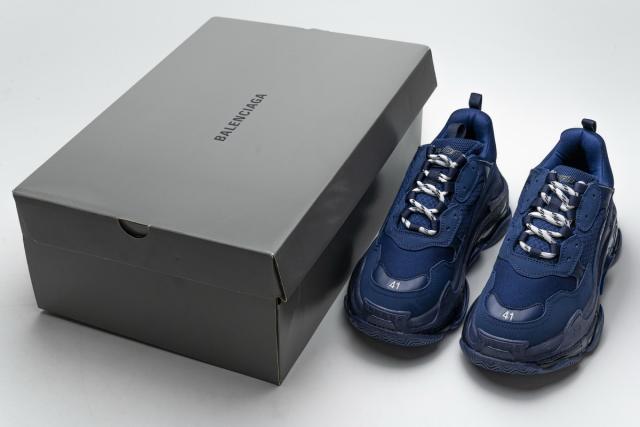 B Triple S Clear Sole Navy 541624 W09O1 4107