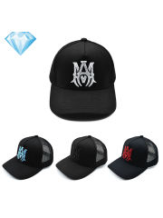 Amir* Hot Drill Embroidery Logo Mesh Cap 4 colors