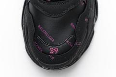 B Triple S Letter Black Pink 524039 W2FA1 7635