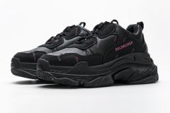B Triple S Letter Black Pink 524039 W2FA1 7635