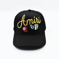 Amir* Billiard Letter Embroidered Mesh trucker Cap