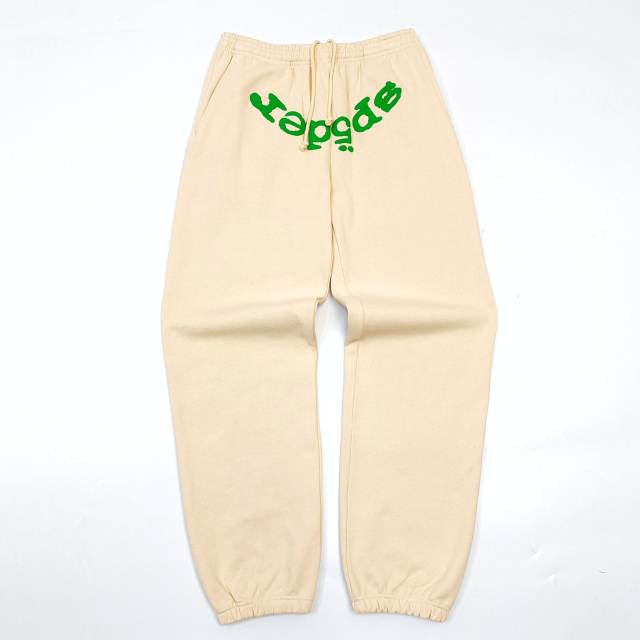 1:1 quality Green Letter Blue Spiderweb Print Hoodie & Pants Set