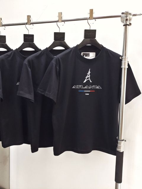1:1 quality Paris Tower Letter Embroidered Tee