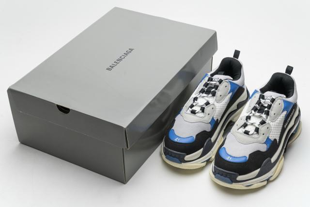 B Triple S Black Grey Blue 541624 W06E2 7080