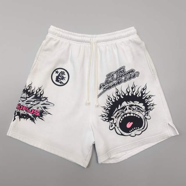 1:1 quality Hellstar Noise Portrait Print Shorts with NFC tag