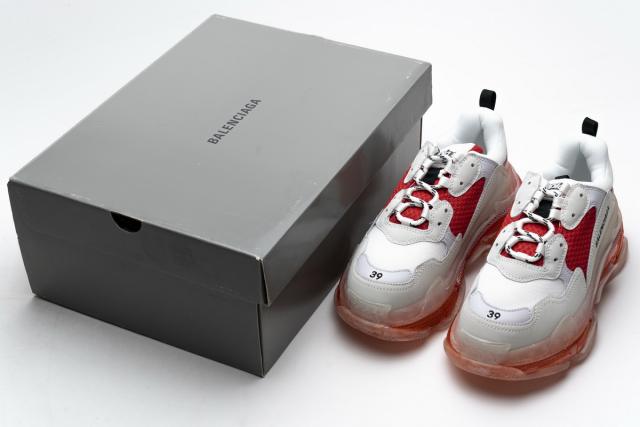 B Triple S White Red 544351 W09E1 4552