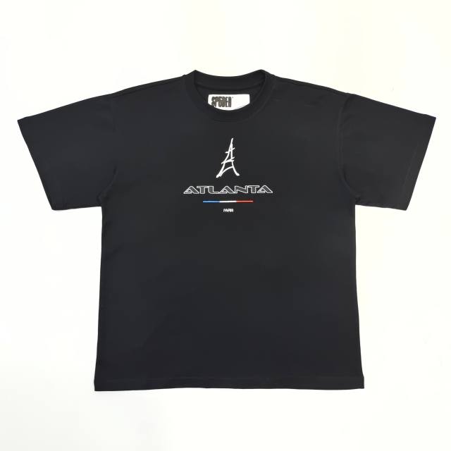 1:1 quality Paris Tower Letter Embroidered Tee