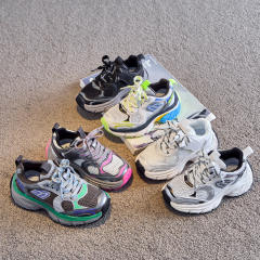 Retro Thick Sole Non-slip Tire Shoes sneakers for Kids 6 colors