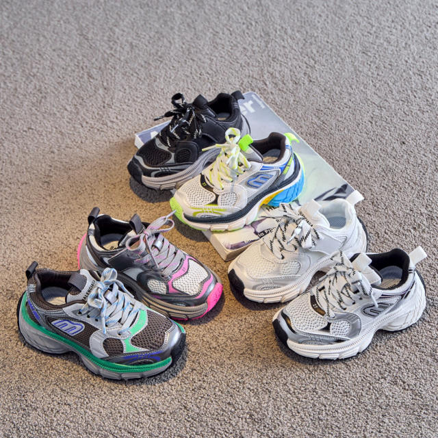 Retro Thick Sole Non-slip Tire Shoes sneakers for Kids 6 colors