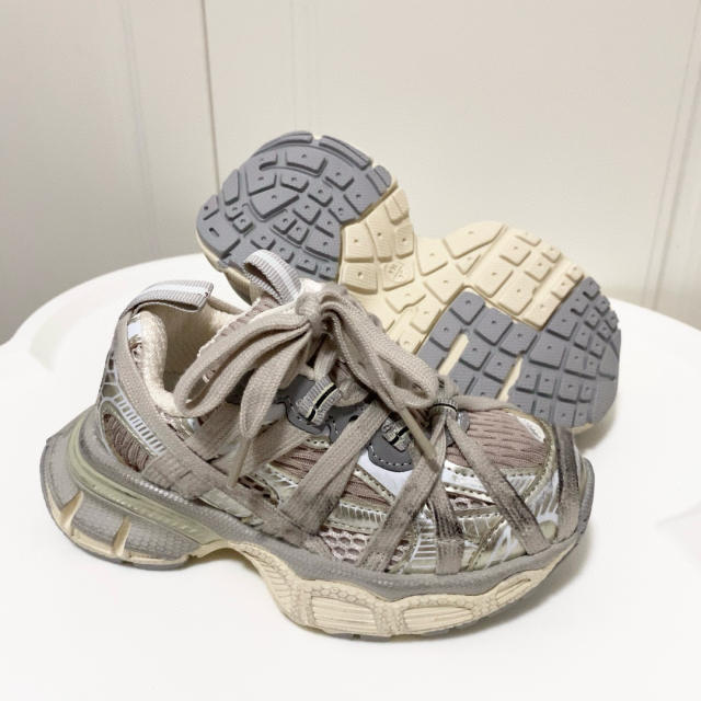Lace-up model made old shoes for kids 4 colors