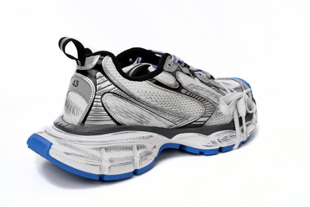 B 3XL Sneaker in Black And White Blue 734734W3RB70226