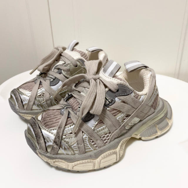 Lace-up model made old shoes for kids 4 colors