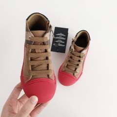 High-top side zipper Board Shoes for kids 5 colors