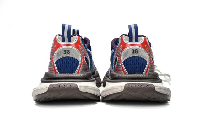 B 3XL Sneaker in Silver Red and Blue 542229W1RB50513