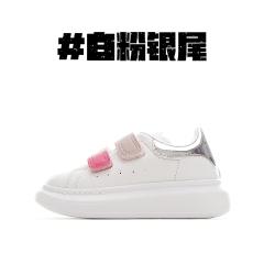 Velcro fashion low-top white shoes for Kids 8 colors