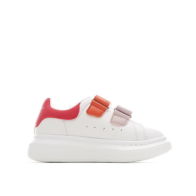 Velcro fashion low-top white shoes for Kids 8 colors